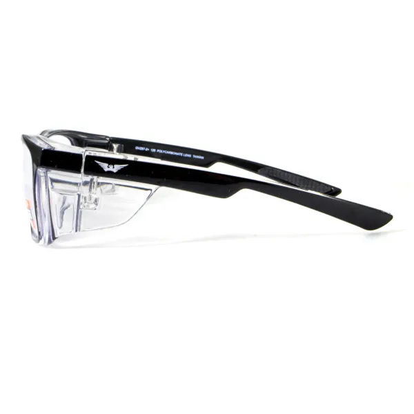 Окуляри під діоптрії Global Vision RX-T Сrystal Black (rx-able) (clear), прозорий в двокольоровій оправі