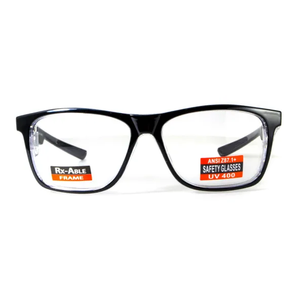 Окуляри під діоптрії Global Vision RX-T Сrystal Black (rx-able) (clear), прозорий в двокольоровій оправі