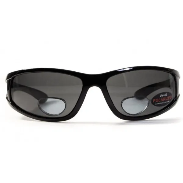 Окуляри біфокальні поляризаційні BluWater Bifocal-3 (+2.5) Polarized (gray) (чорна біфокальна лінза з діоптріями)