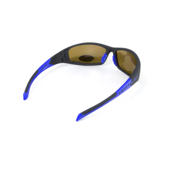 Окуляри поляризаційні BluWater Daytona-3 Polarized (brown), коричневі в чорно-синій оправі