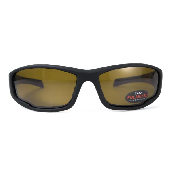 Окуляри поляризаційні BluWater Daytona-3 Polarized (brown), коричневі в чорно-синій оправі