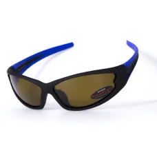 Очки поляризационные BluWater Daytona-4 Polarized (brown) коричневые в черно-синей оправе