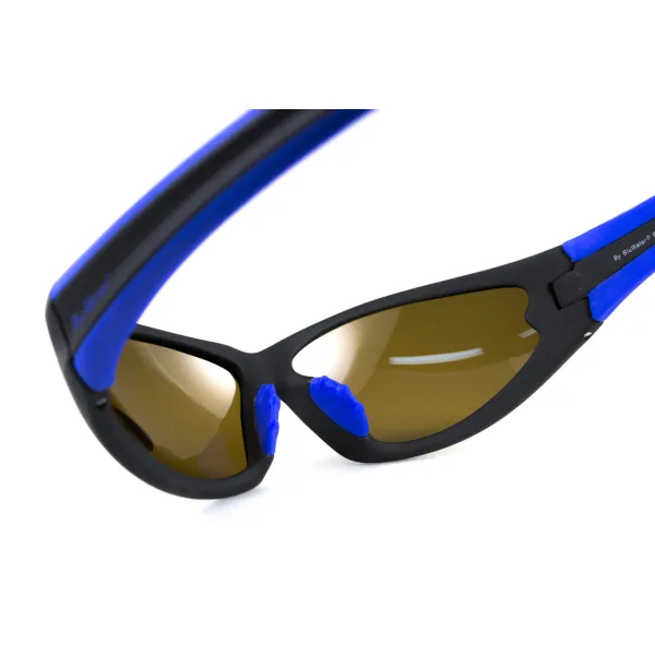 Окуляри поляризаційні BluWater Daytona-4 Polarized (brown) коричневі з синіми дужками