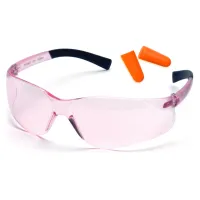 Защитные очки Pyramex Mini-Ztek (light pink) combo, розовые (беруши входят в комплект)