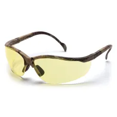 Очки защитные открытые в камуфлированной оправе Pyramex Venture-2 Camo (amber) желтые
