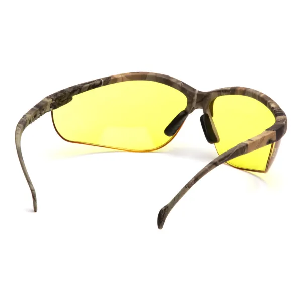 Окуляри захисні в камуфльованій оправі Pyramex Venture-2 Camo (amber) жовті