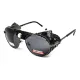 Очки защитные Global Vision Aviator-5 GunMetal (gray), серые в темной оправе со съёмным уплотнителем из синтетитечской 