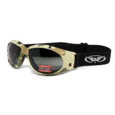 Очки защитные с уплотнителем Global Vision Eliminator Camo Pixel (gray), серые в камуфлированной оправе