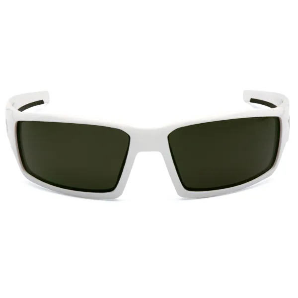 Окуляри захисні Venture Gear Pagosa White (forest gray) Anti-Fog, сіро-зелені в білій оправі