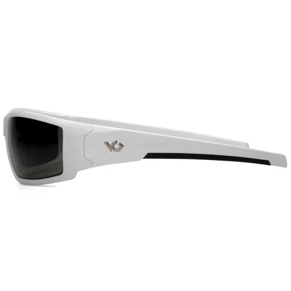Окуляри захисні Venture Gear Pagosa White (forest gray) Anti-Fog, сіро-зелені в білій оправі