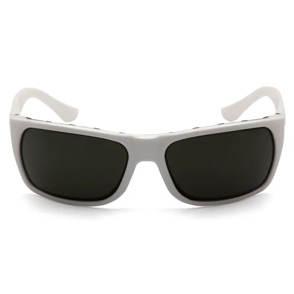 Окуляри захисні Venture Gear Vallejo White (forest gray) Anti-Fog, сіро-зелені в білій оправі