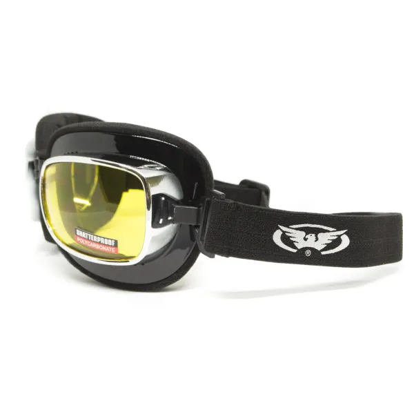 Окуляри захисні з ущільнювачем Global Vision Retro Joe (yellow) жовті