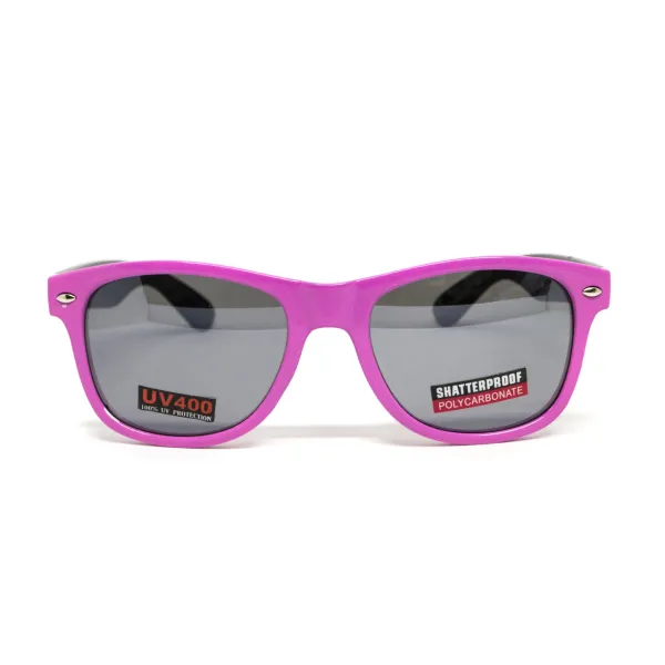 Очки защитные открытые Swag Hipster-B Pink (Flash mirror) зеркальные серые