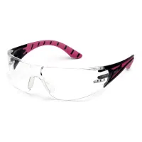 Очки защитные Pyramex Endeavor Pink (clear) Anti-Fog, прозрочные в чёрно-розовой оправе