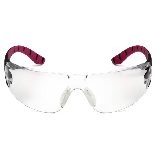 Очки защитные Pyramex Endeavor Pink (clear) Anti-Fog, прозрочные в чёрно-розовой оправе