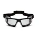 Очки защитные с уплотнителем Pyramex Fyxate (light gray) H2MAX Anti-Fog, светло-серые полутёмные