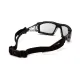 Очки защитные с уплотнителем Pyramex Fyxate (light gray) H2MAX Anti-Fog, светло-серые полутёмные