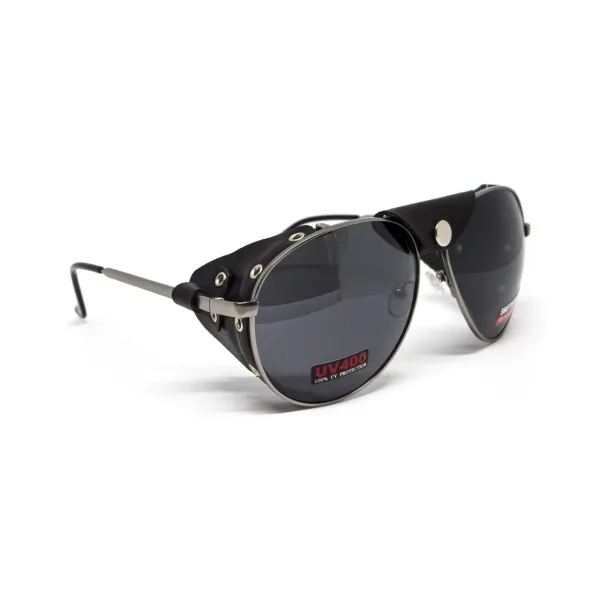 Окуляри захисні Global Vision Aviator-3 (gray), сірі зі з'ємним ущільнювачем із синтетичної 