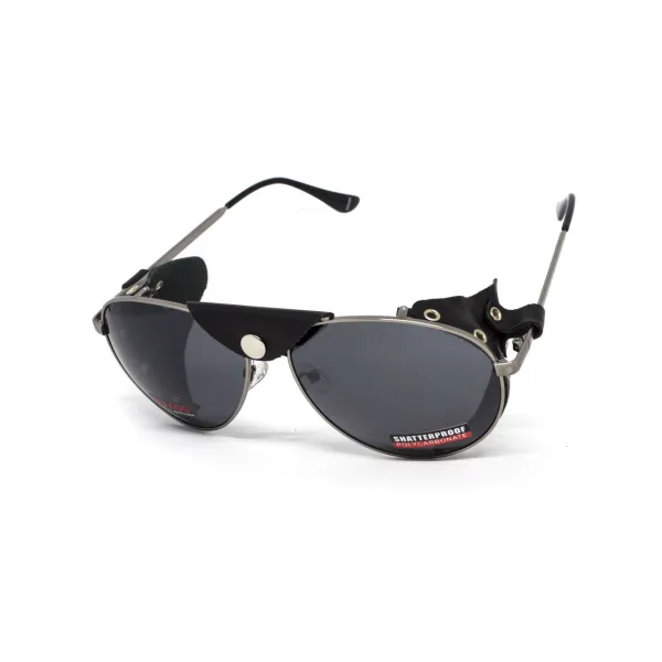 Окуляри захисні Global Vision Aviator-3 (gray), сірі зі з'ємним ущільнювачем із синтетичної 