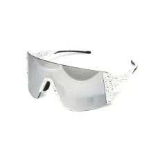 Очки защитные открытые Global Vision Astro White (G-Tech™ silver), зеркальные серые в белой оправе (с возможностью установки