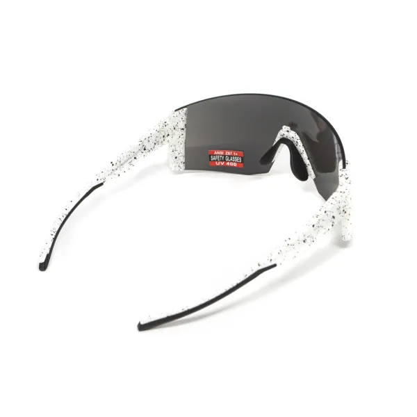 Окуляри захисні Global Vision Astro+RX White (G-Tech™ silver), дзеркальні сірі в білій оправі з діоптрійною вставкою в комплекті
