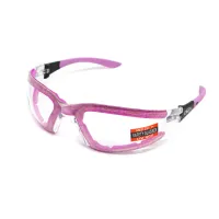 Окуляри захисні з ущільнювачем Global Vision Ruthless Purple (clear) Anti-Fog, прозорі в фіолетовій оправі