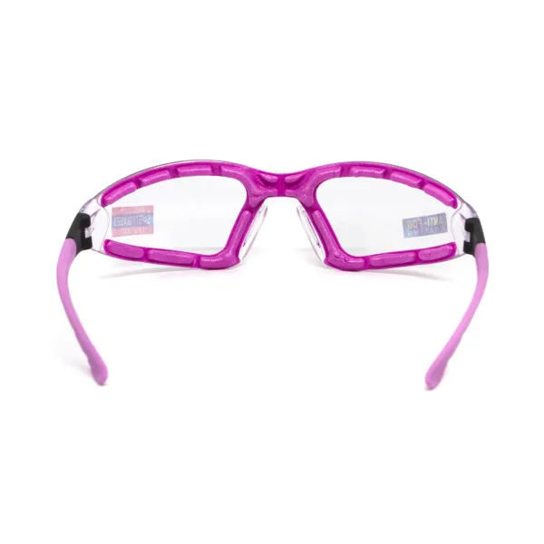 Окуляри захисні з ущільнювачем Global Vision Ruthless Purple (clear) Anti-Fog, прозорі в фіолетовій оправі