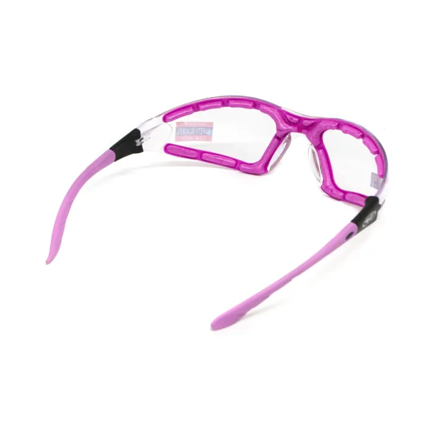 Окуляри захисні з ущільнювачем Global Vision Ruthless Purple (clear) Anti-Fog, прозорі в фіолетовій оправі