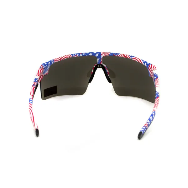 Окуляри захисні Global Vision Onyx USA Flag (gray), сірі в оправі прапор США