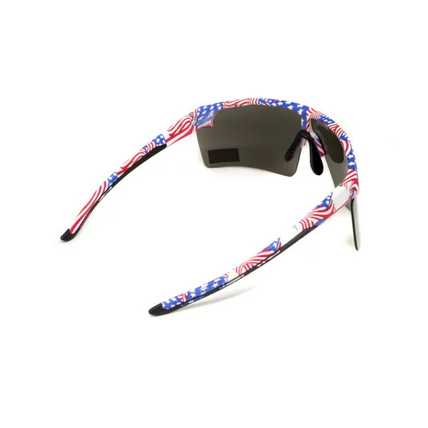 Окуляри захисні Global Vision Onyx USA Flag (gray), сірі в оправі прапор США