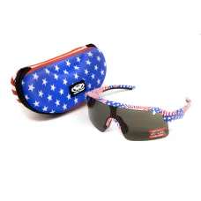 Очки защитные открытые Global Vision Holeshot USA Flag (gray), сірі в оправі прапор США
