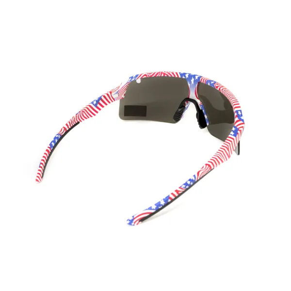 Окуляри захисні Global Vision Holeshot USA Flag (gray), сірі в оправі прапор США