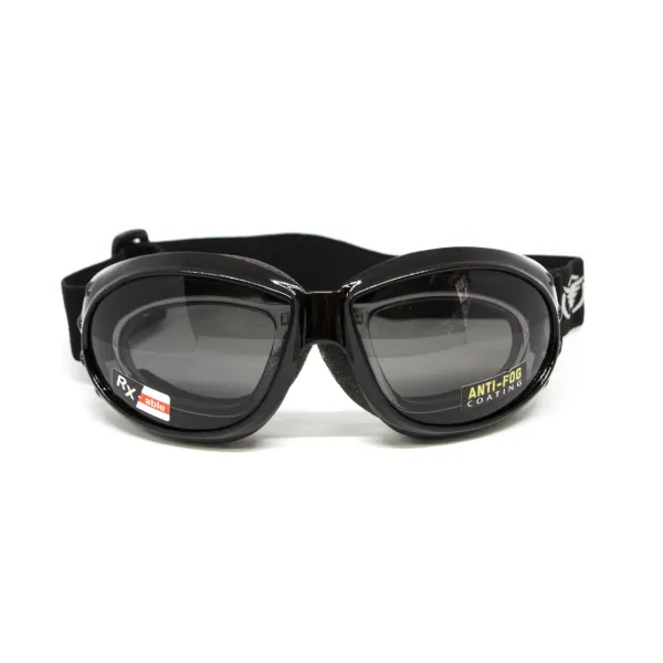 Окуляри захисні з ущільнювачем Global Vision Eliminator RX (gray) Anti-Fog, сірі з діоптричною вставкою