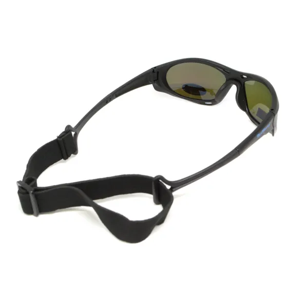 Окуляри поляризаційні BluWater Hydro Polarized (G-Tech™ blue) Anti-Fog, дзеркальні сині в чорній оправі