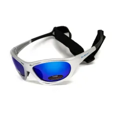 Очки поляризационные BluWater Hydro Silver Polarized (G-Tech™ blue) Anti-Fog, синие зеркальные в серебристой оправе