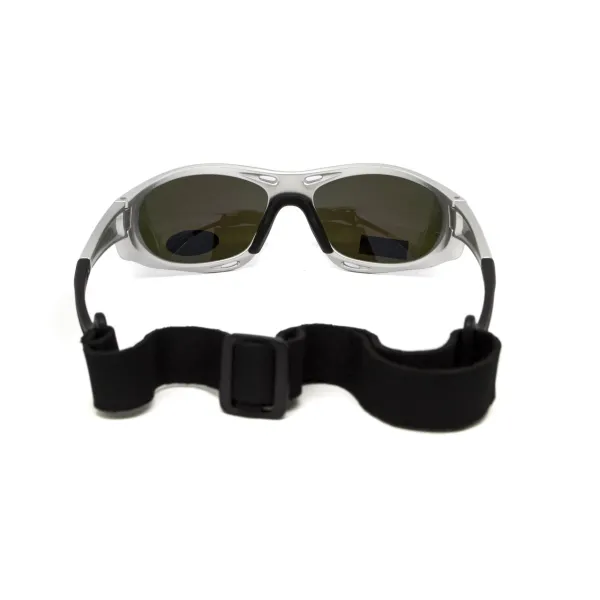 Окуляри поляризаційні BluWater Hydro Silver Polarized (G-Tech™ blue) Anti-Fog, дзеркальні сині в сріблястій оправі
