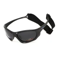 Окуляри поляризаційні BluWater Hydro Polarized (dark gray) Anti-Fog, чорні лінзи в чорній оправі