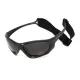 Окуляри поляризаційні BluWater Hydro Polarized (dark gray) Anti-Fog, чорні лінзи в чорній оправі