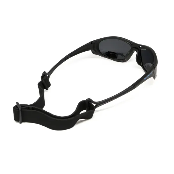 Окуляри поляризаційні BluWater Hydro Polarized (dark gray) Anti-Fog, чорні лінзи в чорній оправі