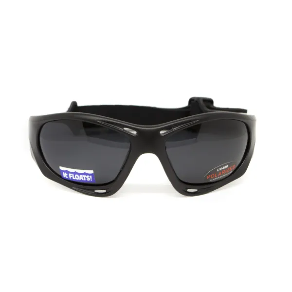 Окуляри поляризаційні BluWater Hydro Polarized (dark gray) Anti-Fog, чорні лінзи в чорній оправі