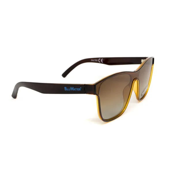 Окуляри поляризаційні BluWater Saltee Polarized (gradient brown), коричневі з градієнтом лінзи в коричневій напівпрозорій оправі