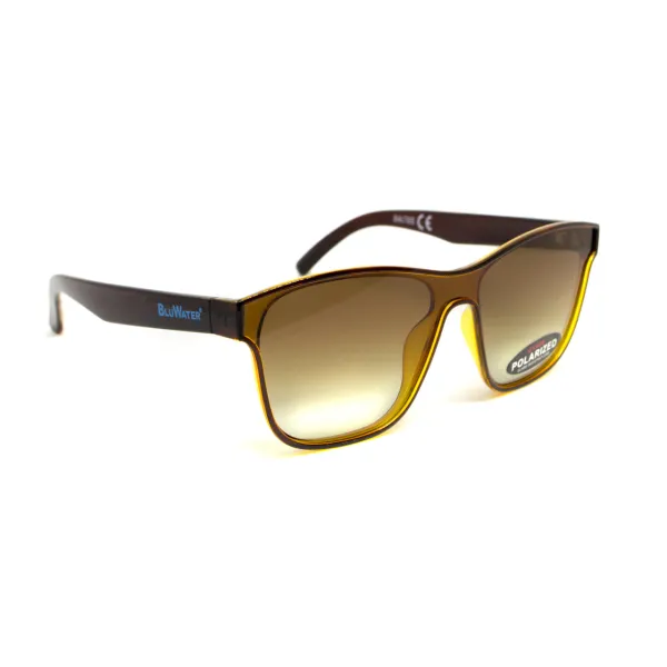 Окуляри поляризаційні BluWater Saltee Polarized (gradient brown), коричневі з градієнтом лінзи в коричневій напівпрозорій оправі
