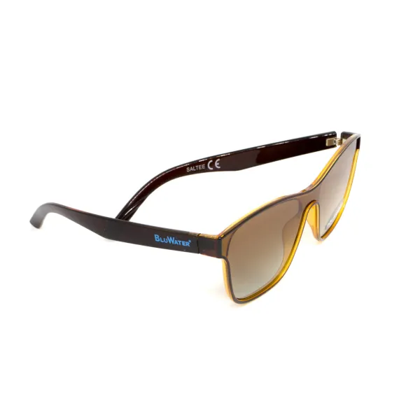 Окуляри поляризаційні BluWater Saltee Polarized (gradient brown), коричневі з градієнтом лінзи в коричневій напівпрозорій оправі