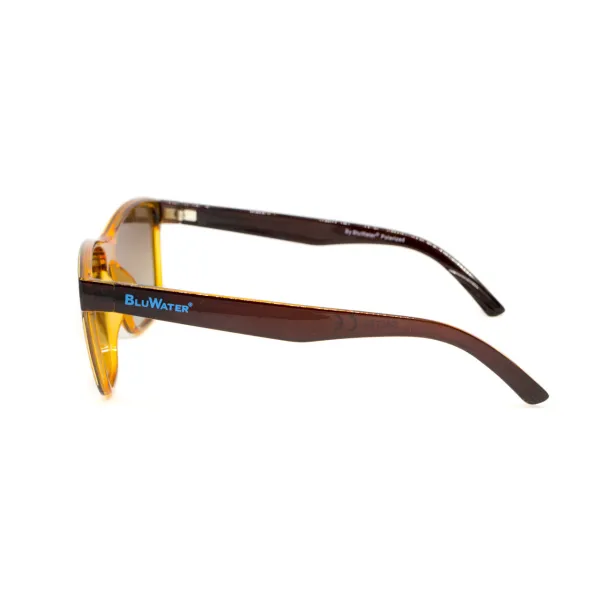 Окуляри поляризаційні BluWater Saltee Polarized (gradient brown), коричневі з градієнтом лінзи в коричневій напівпрозорій оправі
