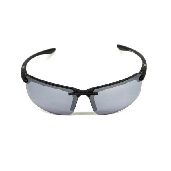 Окуляри захисні Global Vision Wheelin Black (flash mirror), дзеркальні сірі лінзи в чорній оправі