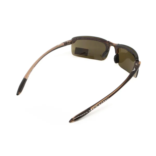 Окуляри захисні Global Vision Wheelin Crystal Brown (drive mirror), дзеркальні коричневі лінзи в коричневій напівпрозорій оправі