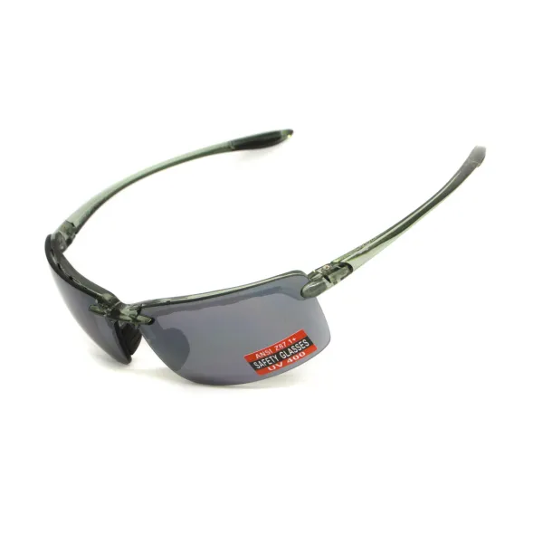 Окуляри захисні Global Vision Wheelin Crystal Gray (flash mirror), дзеркальні сірі лінзи в сірій напівпрозорій оправі
