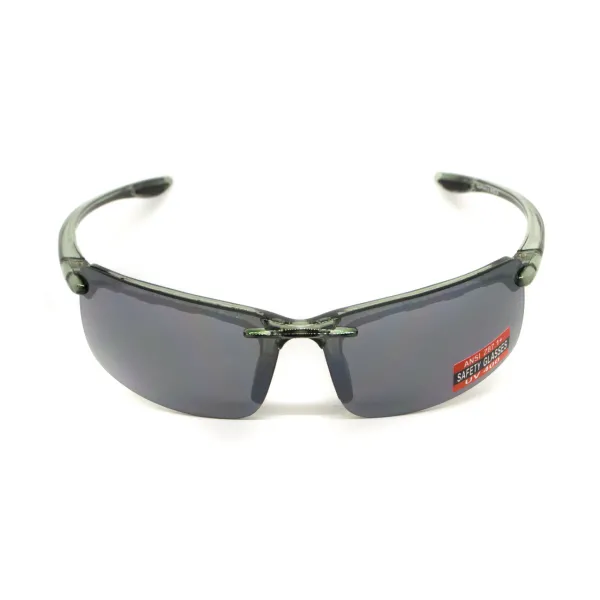 Окуляри захисні Global Vision Wheelin Crystal Gray (flash mirror), дзеркальні сірі лінзи в сірій напівпрозорій оправі