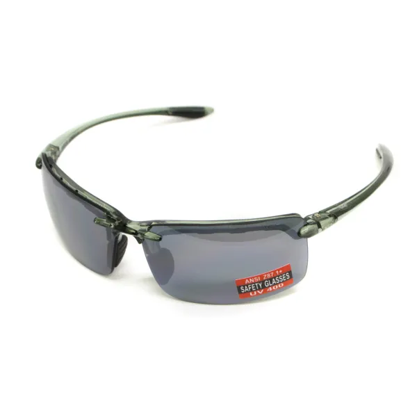 Окуляри захисні Global Vision Wheelin Crystal Gray (flash mirror), дзеркальні сірі лінзи в сірій напівпрозорій оправі