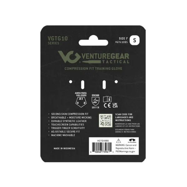 Тактичні рукавиці Venture Gear Tactical VGTG10 Compression Fit, чорні, розмір S (7)